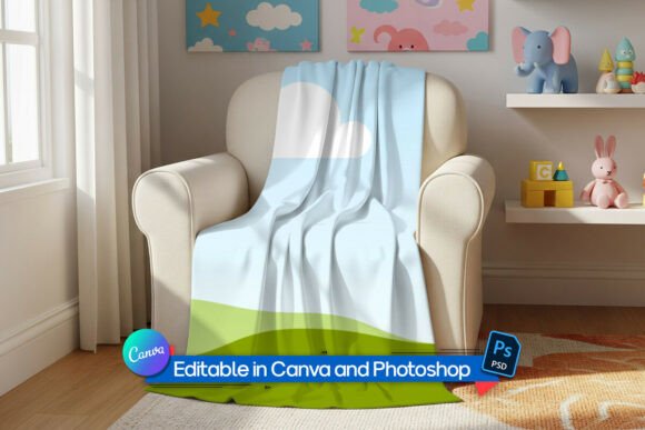 Download Baby Blanket Mockup Chair - Premium Resources