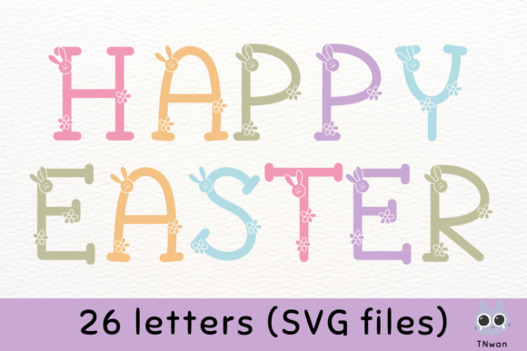 Download Easter Bunny Alphabet Spring Letter Font - Easter bunny Collection