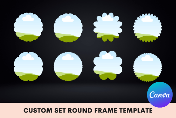 Download Canva Round Shape Frame Template - Premium Bundle