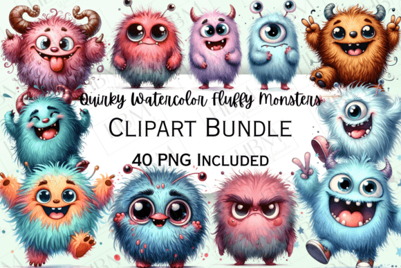 Download Funny Fluffy Monster Clipart - Monster Collection